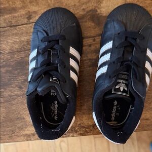 Adidas Kids Black and White Sneakers